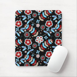 Mousepad Bold Folk Floral Pattern