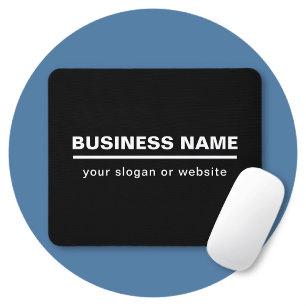Mousepad Bold Modern Business Name Modelo   B&W