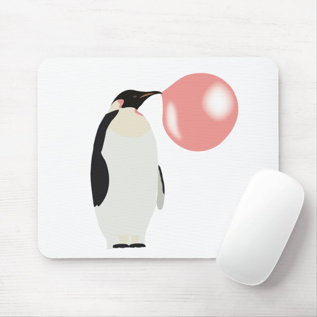 Mousepad Bolha Borracha de Goma Pinguim (Com mouse)