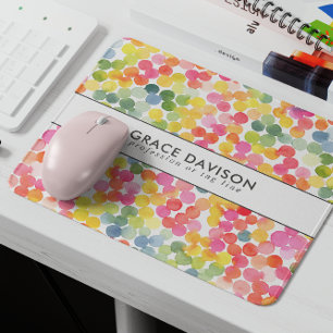 Mousepad Bolha Chá Arco-Íris Rosa Cor-de-rosa Cor-de-rosa V