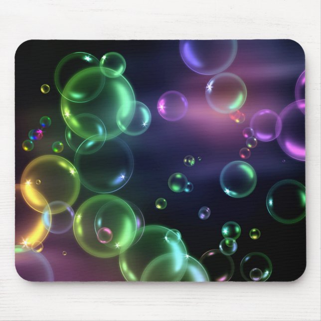 Mousepad Bolha Iridescente A Preto (Frente)