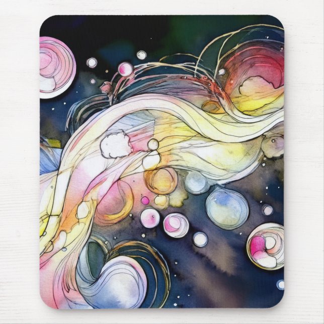 Mousepad Bolhas de abstrato (Frente)