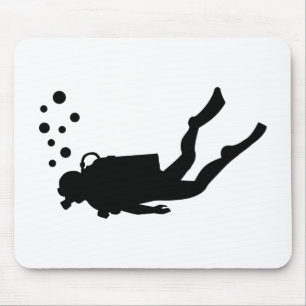 Mousepad Bolhas do mergulhador de mergulhador