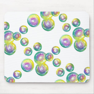 Mousepad Bolhas Iridescentes De Sabão Arco-Íris