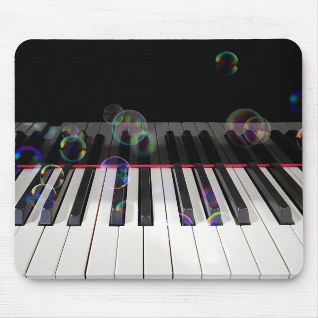 Mousepad Bolhas No Teclado Piano (Frente)