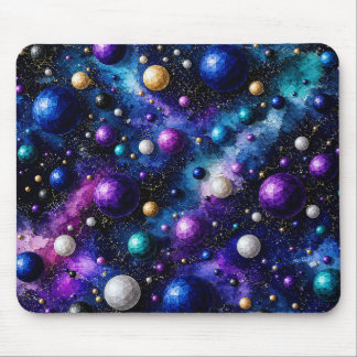Mousepad Bolhas Poli da Galáxia da Meia-Noite