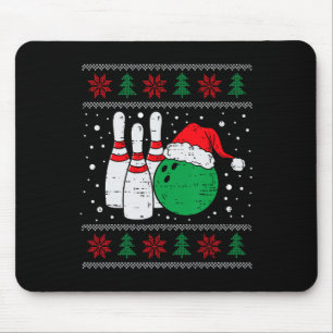 Mousepad Boliche de Natal Papais noeis Bowler Ugly Xmas Men