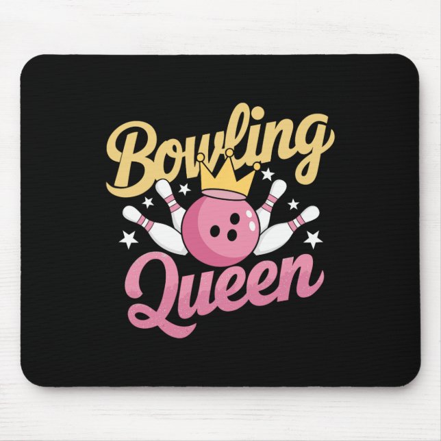 Mousepad Boliche Rainha Bowler Boliche Engraçada (Frente)