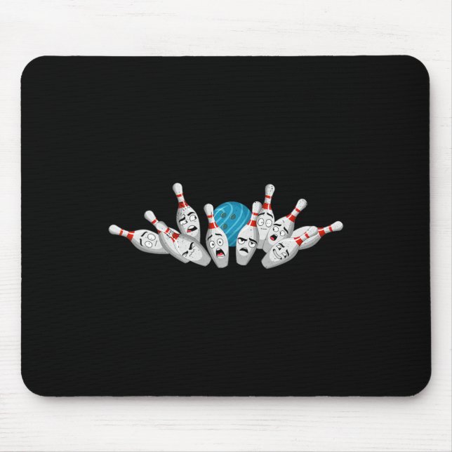 Mousepad Boliches De Cartografia Boliches Assustadas Pins E (Frente)