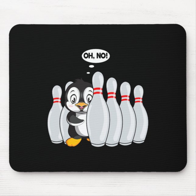 Mousepad Boliches Engraçadas Em Pinguim Cujo Pinguim É Para (Frente)