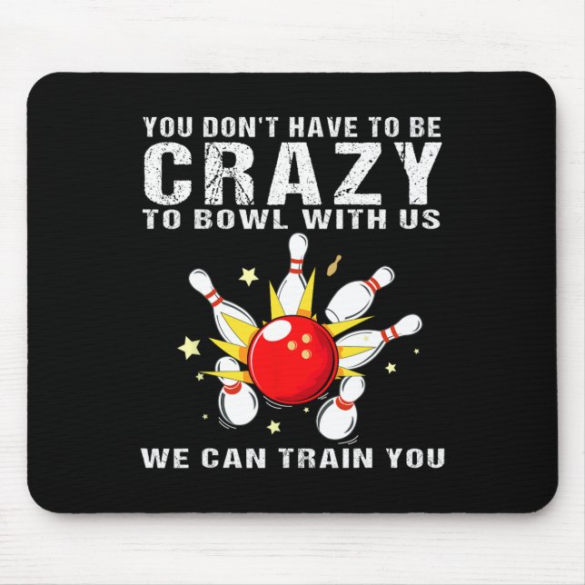 Mousepad Boliches Engraçadas Para Mulheres Boliches De Bowl (Frente)