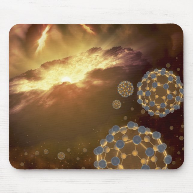 Mousepad Boliches flutuando no espaço interestelar (Frente)