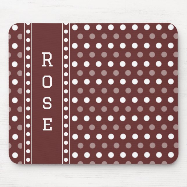 Mousepad Bolinha Burgundy (Frente)