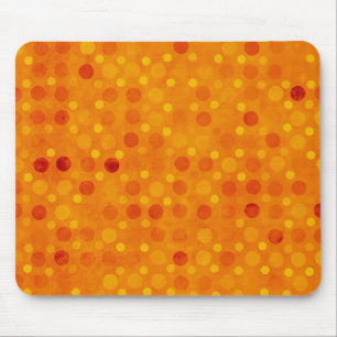 Mousepad Bolinhas alaranjadas e amarelas modernas