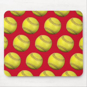 Mousepad Bolinhas Amarelas em Vermelho