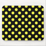 Mousepad bolinhas amarelas no fundo preto<br><div class="desc">bolinhas amarelas no fundo preto</div>