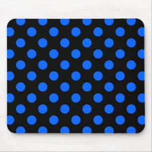 Mousepad Bolinhas azuis e pretas