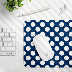 Mousepad Bolinhas Azuis marinho, Padrão de Bolinhas, Pontos