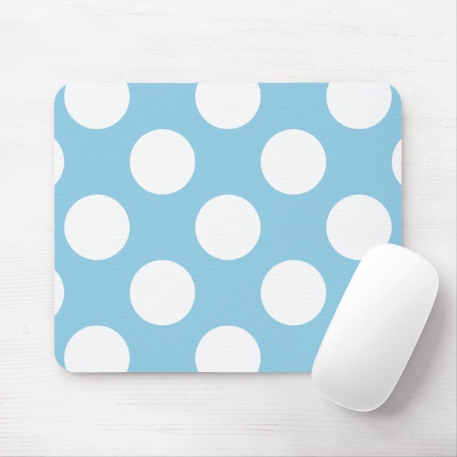 Mousepad Bolinhas azuis, Padrão de Bolinhas, Pontos, pontos (Com mouse)