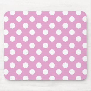 Mousepad Bolinhas brancas a rosa pálido