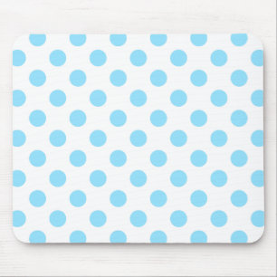 Mousepad bolinhas brancas e azuis