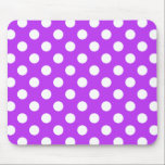 Mousepad Bolinhas brancas em roxo brilhante<br><div class="desc">Bolinhas brancas em roxo brilhante</div>