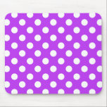 Mousepad Bolinhas brancas em roxo brilhante<br><div class="desc">Bolinhas brancas em roxo brilhante</div>