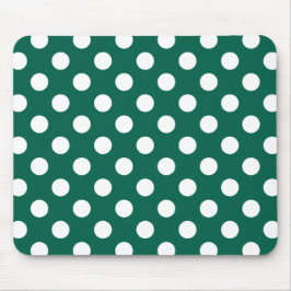 Mousepad Bolinhas brancas em verde sage