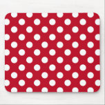 Mousepad Bolinhas brancas em vermelho<br><div class="desc">Bolinhas brancas em vermelho</div>