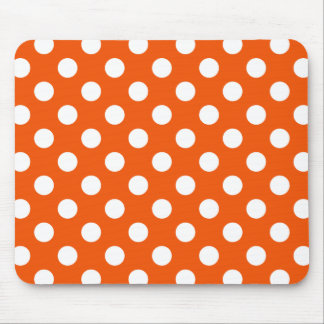Mousepad Bolinhas brancas na laranja