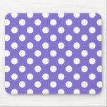 Mousepad Bolinhas brancas no periwinkle<br><div class="desc">Bolinhas brancas no periwinkle</div>