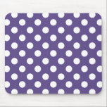 Mousepad Bolinhas brancas no ultravioleta<br><div class="desc">A cor do ano de Pantone para 2018 é ultravioleta.</div>