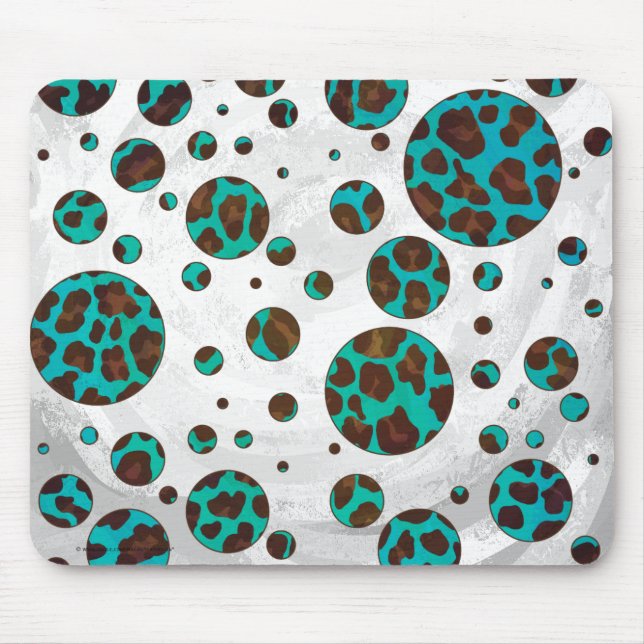 Mousepad Bolinhas castanho-da-Impressão (Frente)