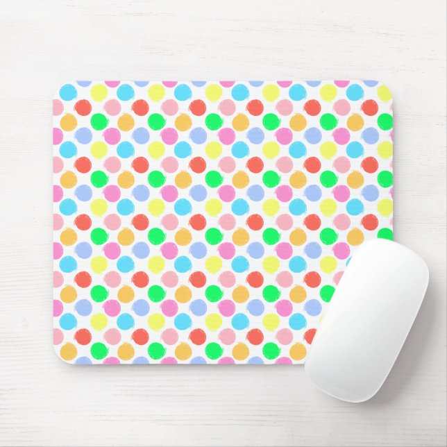 Mousepad Bolinhas coloridas (Com mouse)