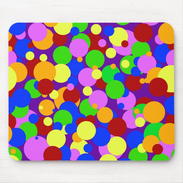 Mousepad Bolinhas coloridas (Frente)