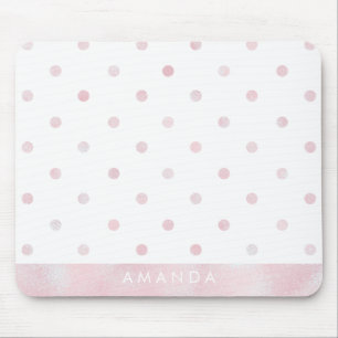 Mousepad Bolinhas cor-de-rosa brilhante PERSONALIZAR ADICIO