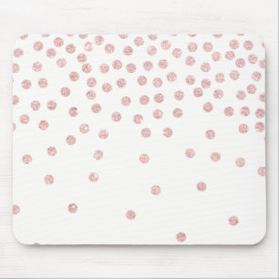 Mousepad bolinhas cor-de-rosa femininos dos confetes do