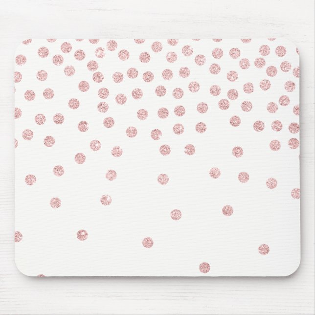 Mousepad bolinhas cor-de-rosa femininos dos confetes do (Frente)