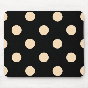 Mousepad Bolinhas de Creme Preto