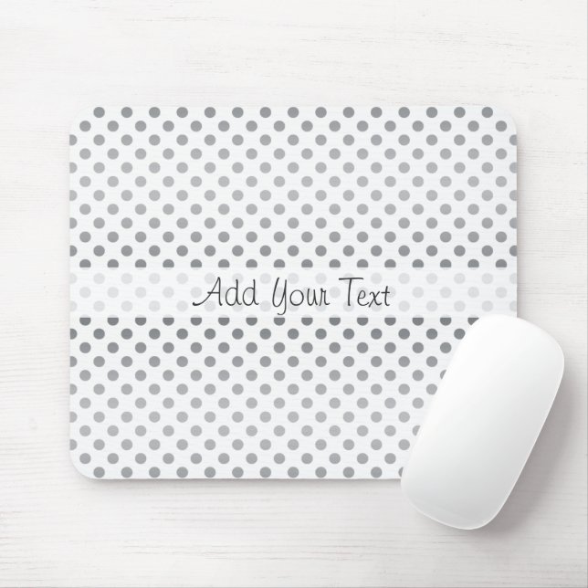Mousepad Bolinhas de gradiente de prata por Shirley Taylor (Com mouse)