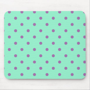 Mousepad bolinhas de hortelã roxa elegante