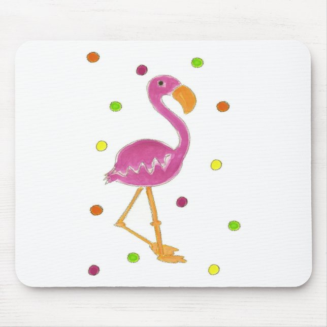 Mousepad Bolinhas do flamingo (Frente)