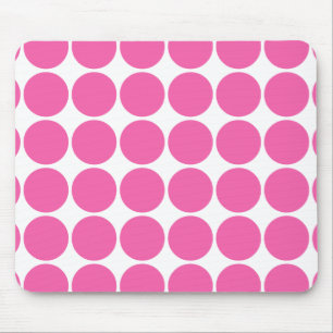 Mousepad Bolinhas do rosa quente do design do impressão do