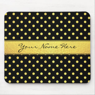 Mousepad Bolinhas Dourados do falso chique elegante no