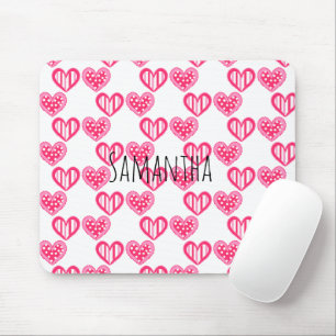 Mousepad Bolinhas E Corações