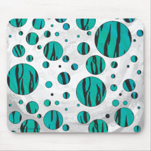 Mousepad Bolinhas Impressão Tigre Preto e Teto