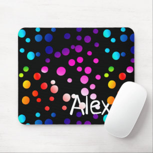 Mousepad Bolinhas neon com nome