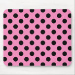 Mousepad Bolinhas pretas a rosa<br><div class="desc">Bolinhas pretas a rosa</div>