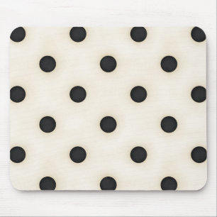 Mousepad Bolinhas Pretas com Distância Branca Antiquada