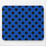 Mousepad Bolinhas pretas de azul real<br><div class="desc">Bolinhas pretas de azul real</div>